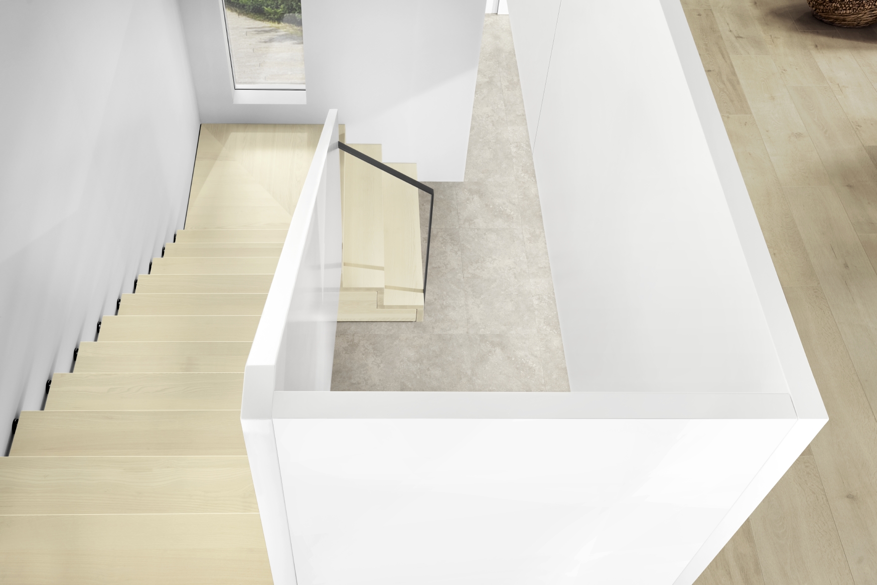 Escalier bois avec limon garde-corps en bois - Treppenmeister